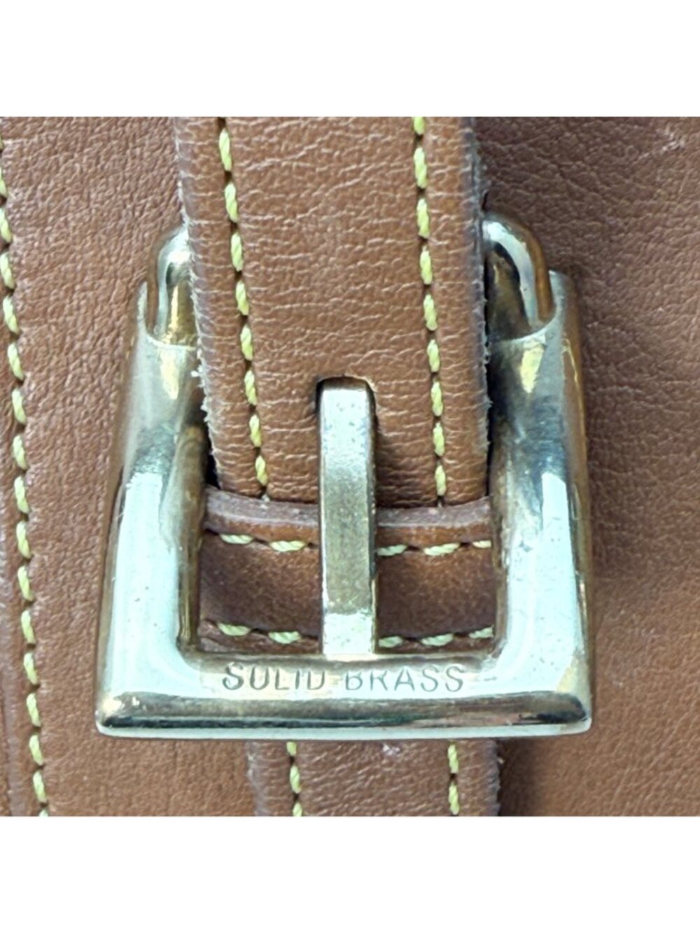 Dooney & Bourke Vintage AWL Tan Leather Bucket Tote Bag USA-Made - Picture 4 of 16